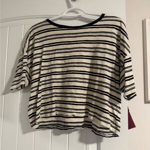 Striped Black and Cream T-Shirt